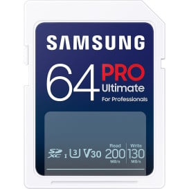 Karta pamięci Samsung PRO Ultimate SDXC 64GB MB-SY64SB/WW - UHS-I U3, Zapis do 130MB|s, Odczyt do 200MB|s, Czytnik